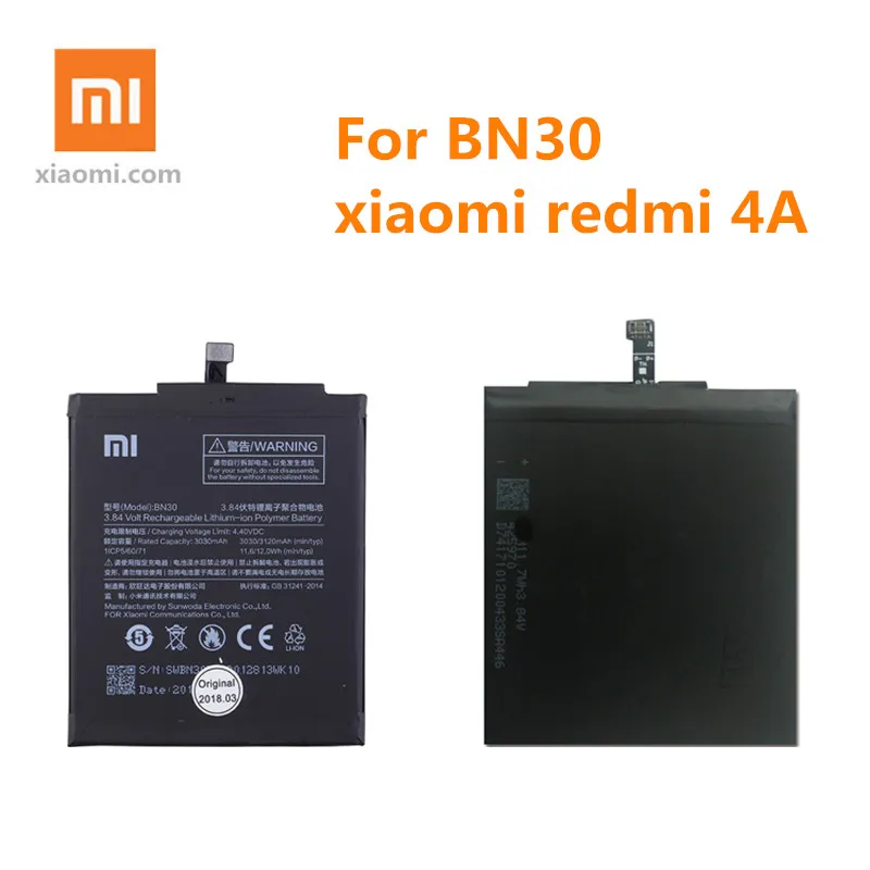 Телефон Xiaomi для Xiaomi redmi 4A аккумулятор BN30 3120 мАч Redrice 4A redmi 4A батарея высокого качества+ Инструменты