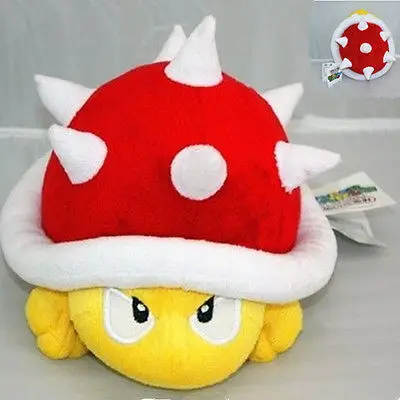 

New Cute Spiny Koopa Super Mario Plush Soft Toy Red Shell Stuffed Animal Figure 4inch