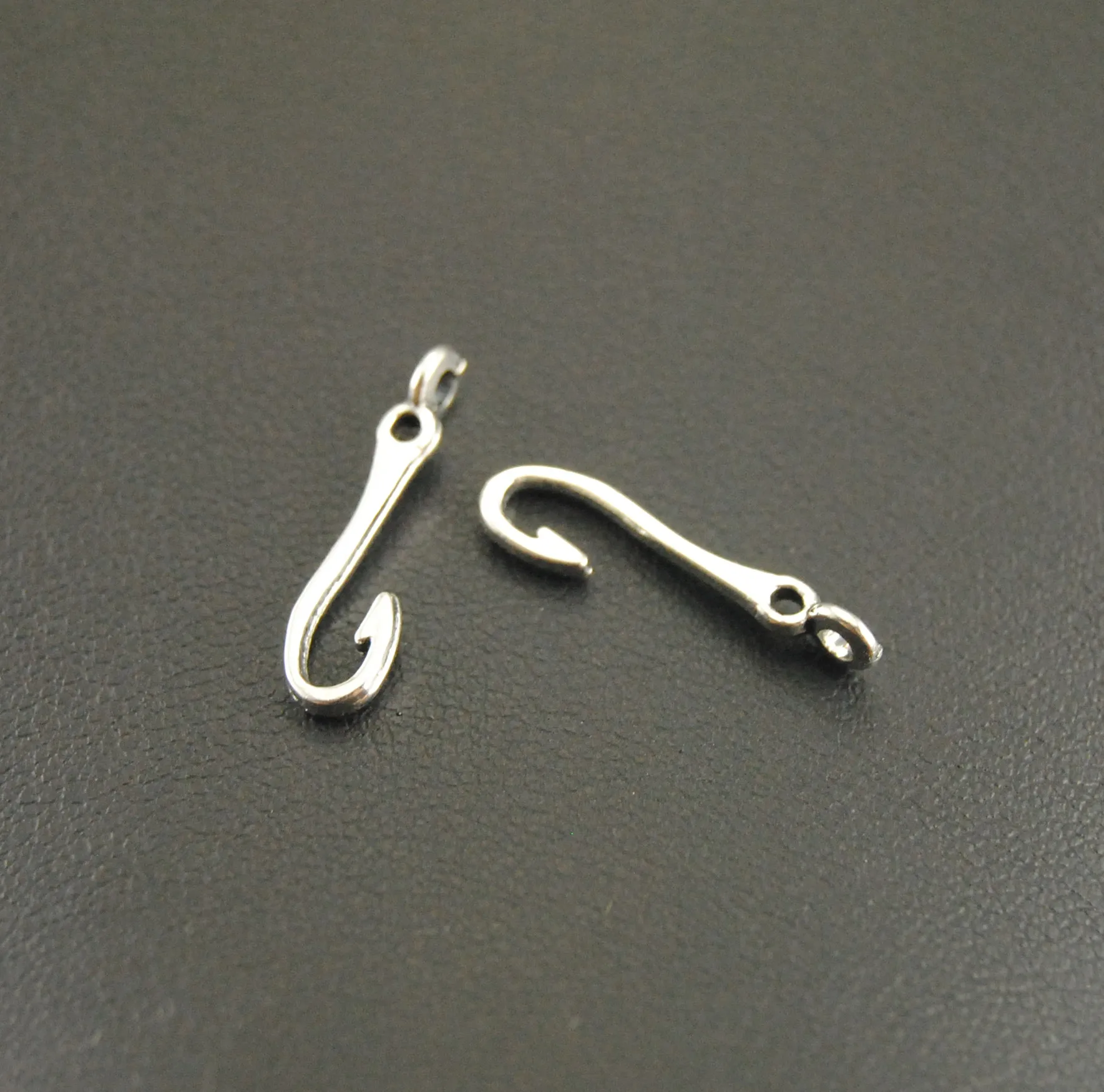 Buy 10pcs Antique Silver/Bronze/gold Metal Alloy Hooks Pendant Charms For DIY