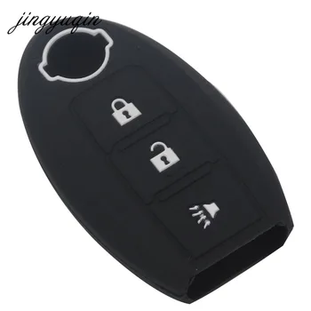 Keyforkess 30 pz/lotto custodia chiave in Silicone per Nissan Maxima Altima Teana Tiida Sylphy Sunny x-trail 3 pulsanti Smart Car Key Cover - Jingyuqin 30 pz lotto custodia chiave in Silicone per Nissan Maxima Altima Teana Tiida Sylphy