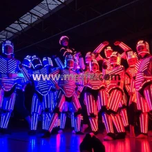 RGB светодиодный танцевальный костюм робота/светодиодный костюм/светодиодный свет одежды для сцены