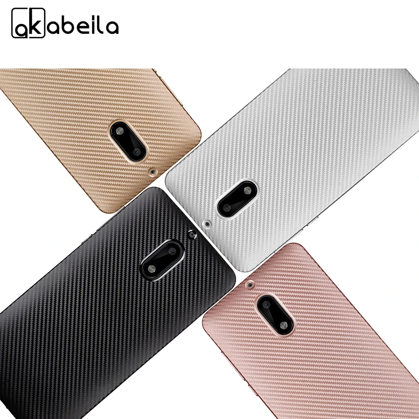 cheap AKABEILA Phone Case For Nokia 6 5.5 Inch Housing Cover Carbon Fiber Silicone Bag Shell Case For Nokia 6 Back Shock Proof Covers