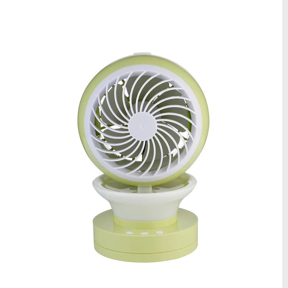 Водяной заряжаемый увлажнитель воздуха с дымкой вентилятор с ночным распылением охлаждающий вентилятор офисный Настольный Мобильный вентилятор питания - Цвет: Green