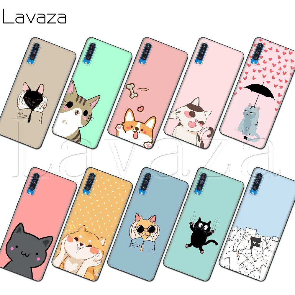 

Lavaza Cute cat Animals Soft Case for Samsung Note A3 A5 A6 A7 A8 A9 A10s A20s A30s A40s A50s 10 A70 8 9 J6 Plus