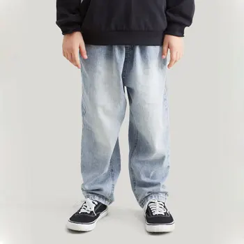 

Ouyang&Ivan Autumn New Fashion Street Style Retro Loose Jeans Spring Boys Blue Long Pants