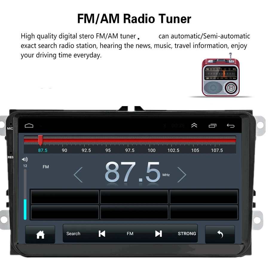Top 9"Auto radio Android 8.1 Touch Screen GPS Navigation Car Stereo for VW Golf Polo Skoda(See the details page for specific model) 19