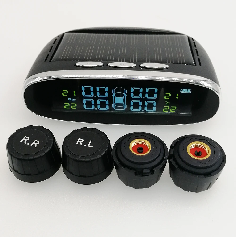 

TPMS Solar Wireless USB Tire Pressure Monitoring System For Cars TPMS Internal External Summer & Winter