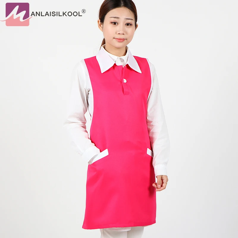 Fashion Style Aprons Solid Color Pattern Apron With Pocket Vest Style