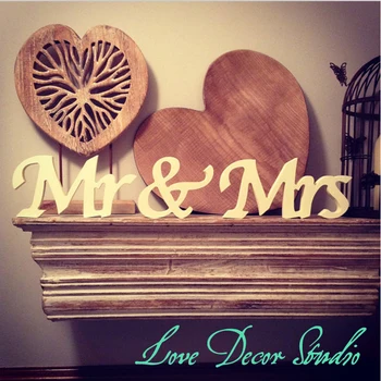 

Wedding Sweetheart Table Decor Mr & Mrs Wooden Letter Large