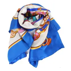 Летние модные женские slik шарф meometric цветной печати большой шаль