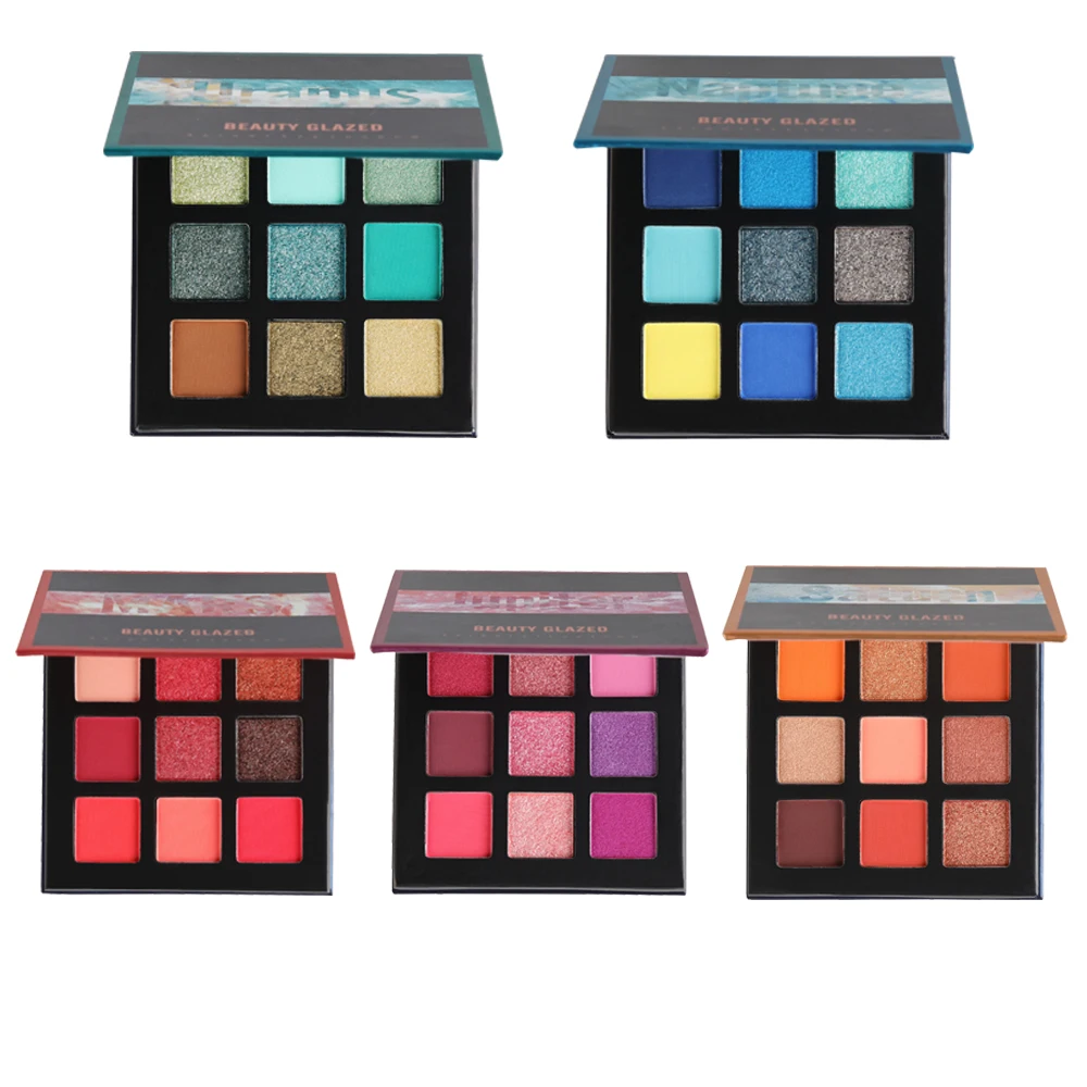 Beauty Glazed матовые мерцающие тени для век 9 цветов 1 шт. долговечная палитра теней