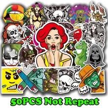 50 pcs pack Classic Fashion Style Graffiti Stickers For Moto car suitcase cool laptop stickers Skateboard