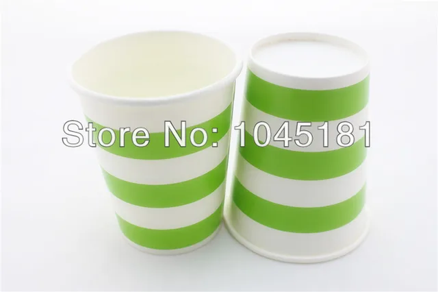 ipalmay promotion 9 oz chevron polka dot strped paper cups 1320 promotion cups