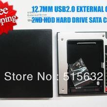 2-й жесткий диск кассета SATA+ 12,7 мм USB2.0 Внешний карман для SATA горелки super Drive