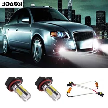 

BOAOSI 2x H8 H11 Samsung COB 7.5W LED DRL Fog Light Lamp Bulb + Canbus Decoders Error Free For Audi A3 A4 A5 S5 A6 Q5 Q7 TT