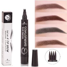 Водонепроницаемый 4 вилки наконечник тонкий эскиз усилитель бровей татуировки ручка микроблейдинг бровей татуировки оттенок гель для бровей из хны макияж инструменты