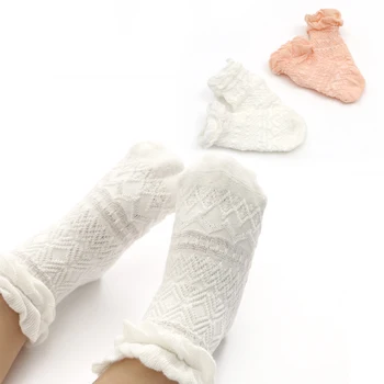 

w133 Free shipping 1-3 years old children fishnet summer thin cotton socks girls socks pink lace socks white