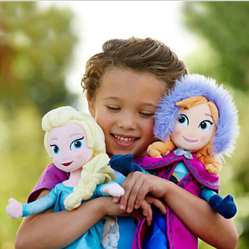 Disney Hot мультфильм Фильмы Замороженные плюшевые куклы игрушки 40 см 50 Эльза Анна