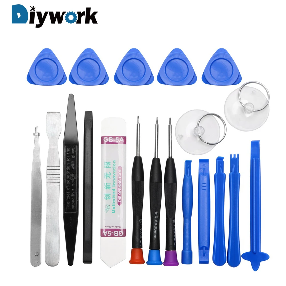 

DIYWORK 20 In 1 Mobile Phone Repair Tool Set Cell Phone Opening Tools Set Hand Tools for iPhone iPad Samsung