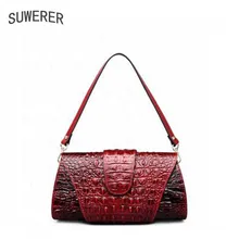 Сумка из натуральной кожи, роскошные сумки, женские сумки, дизайнерские сумки для женщин, крокодиловый узор, модные женские сумки, клатч