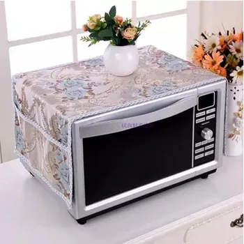 

SRYSJS Europe Embroidery Dust Cover Microwave Oven Cover Kitchen Oven Hood Microwave Towel Storage Bag Anti-oil Protective Cover