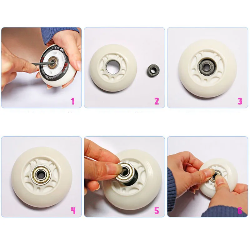 New 10Pcs 608zz Titanium Iron Rolling Skateboard Longboard Wheel Skate Bearings Roller ABEC-7 Set Skate Shoes Ball Bearing