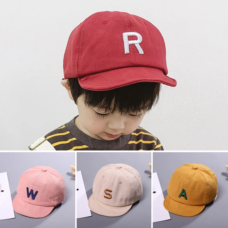 Letter Baby Hat Baseball Cap Kids Baby Boy Girl Sun Hat Adjustable Summer Children Snapback Hip-Hop Hat Casquette Enfant