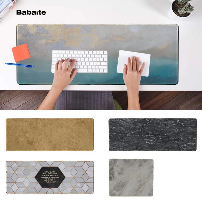 

Babaite Vintage Cool Rose Gold Marble Office Mice Gamer Soft Mouse Pad Speed/Control Version Large Gaming Mouse Pad