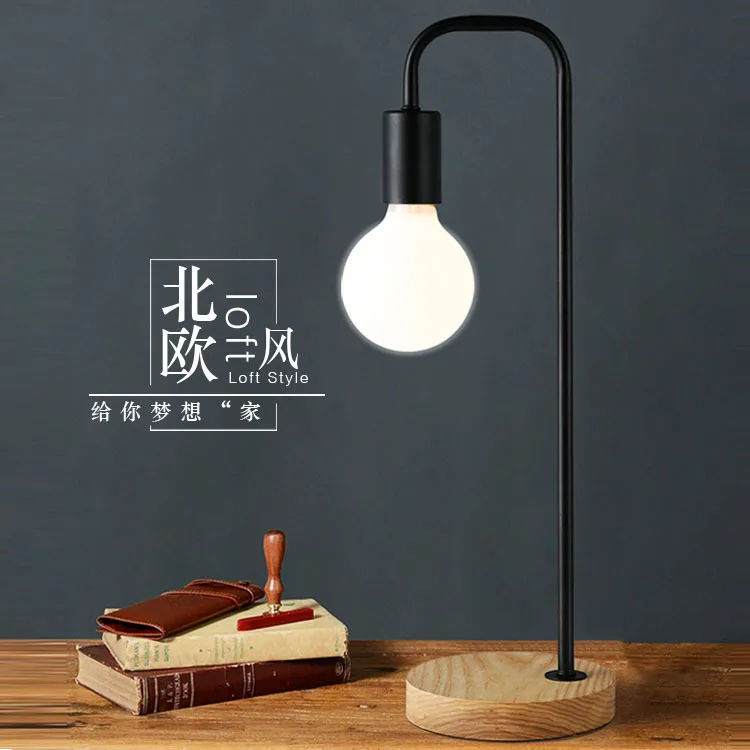 

TUDA 12X47cm Free Shipping Multicolor Optional Nordic Retro Table Lamp Creative Industrial Style Table Lamp Minimalist Design