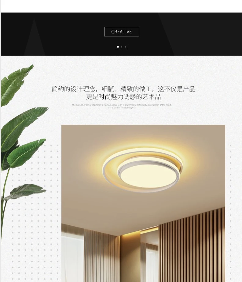 Living room LED ceiling chandelier for kitchen bedroom balcony lamp black and white round modern chandelier AC85-260V