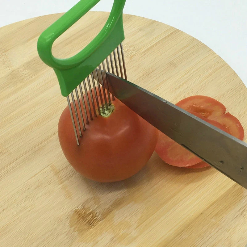Shrenders& Slicers томатный лук овощи слайсер режущий держатель для помощи руководство для нарезки резак безопасная вилка режущие кухонные инструменты