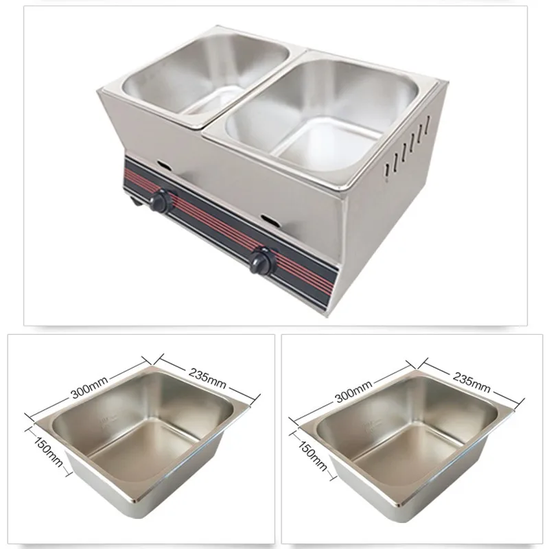Commercial Liquefied Gas Frying Machine French Fries Chicken Frying Machine Commercial Gas Fryer Single/Double Cylinder 2