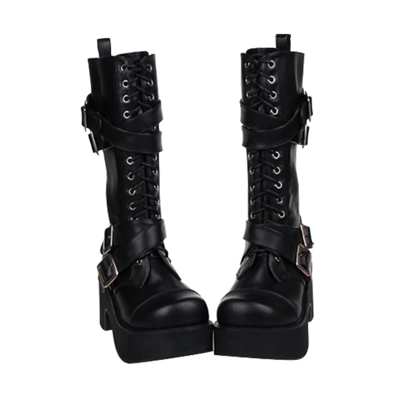 Principessa dolce punk scarpe Stivale primavera punk stivali cool girl e  cinghia della traversa di modo con spessore Focaccina fondo scarpe di donne  pu7002|Knee-High Boots| - AliExpress