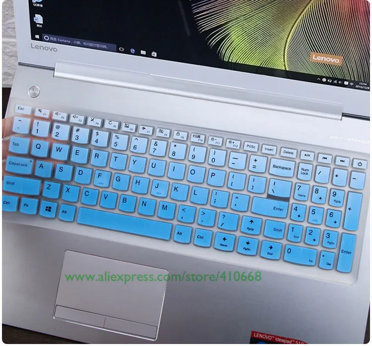 

15.6 inch Silicone Laptop Keyboard Cover Protector Skin For Lenovo Flex 4 (15"), Ideapad 510 (15"), 310 (15"), 110 (15")