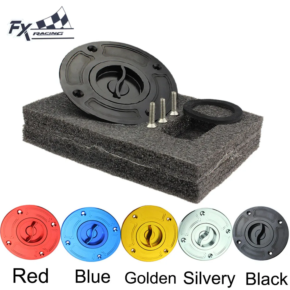

FX CNC 108mm Aluminum Motorcycle Fuel Tank Gas Cap Cover Keyless For Suzuki GS500 TL1000S All Year GSF1200 Bandit 1200 2001-2004