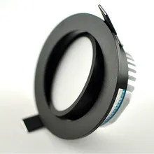 Затемняемый Светодиодный светильник 3 Вт 5 Вт 7 Вт 12 Вт cob led spot 220 В/110 В потолочный светильник Встраиваемый светильник s круглый светодиодный панельный светильник черный корпус