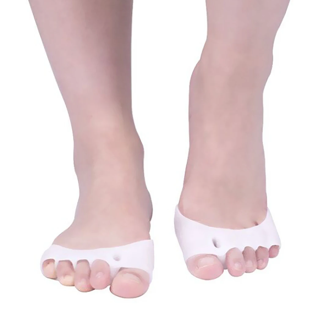 1 Pair Comfortable Silicone Five Toe Separator Foot Pain Relieve Daily Use Silicone Gel Material Soft Comfortable