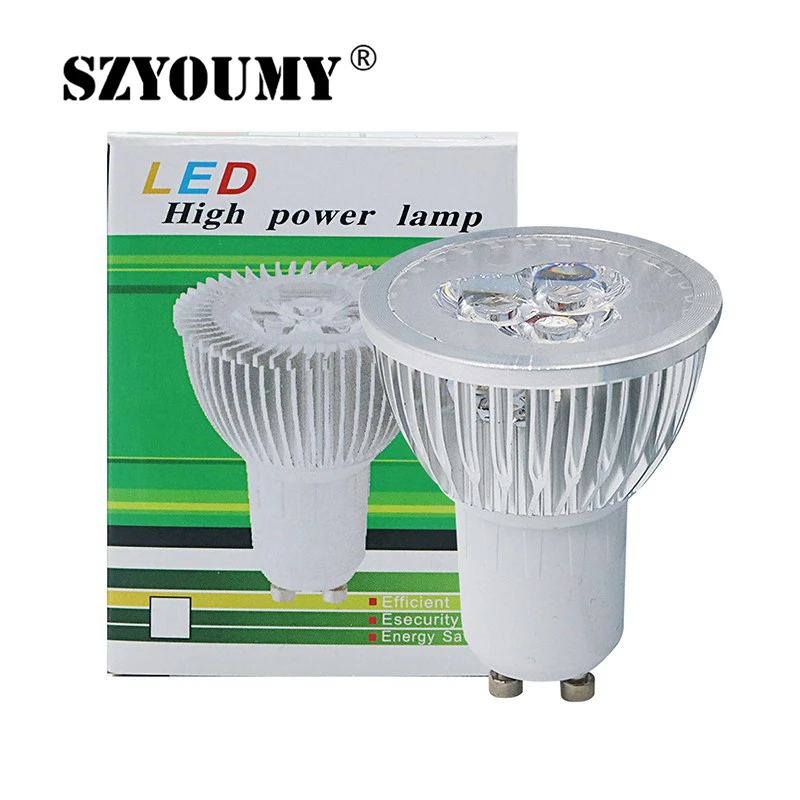 

SZYOUMY GU10 3W LED Bulb Lamp 110V 220V 230V 3Leds Spot Light Kitchen Hotel Bedroom Lighting Lampada Free Shiping