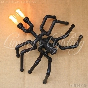 

Loft Style Creative Spider Water Pipe Lamp Industrial Vintage Wall Lights Fixtures For Edison Wall Sconce Indoor Lighting