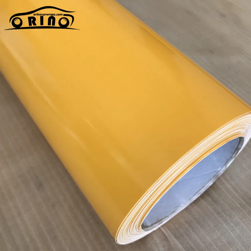Yellow Glossy Vinyl Film Sticker-3