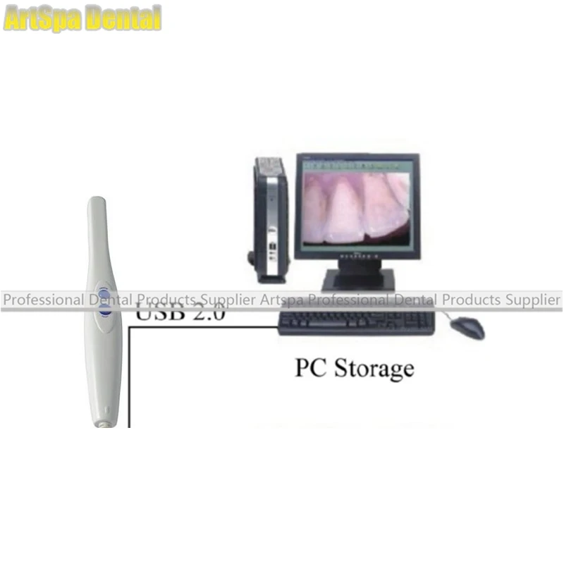  Dental Intra oral camera 2 million pixels 6 LED CF-686A 1/4 CMOS USB 2.0