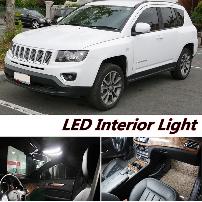 Tcart 6pcs X free shipping Error Free LED font b Interior b font Light Kit Package