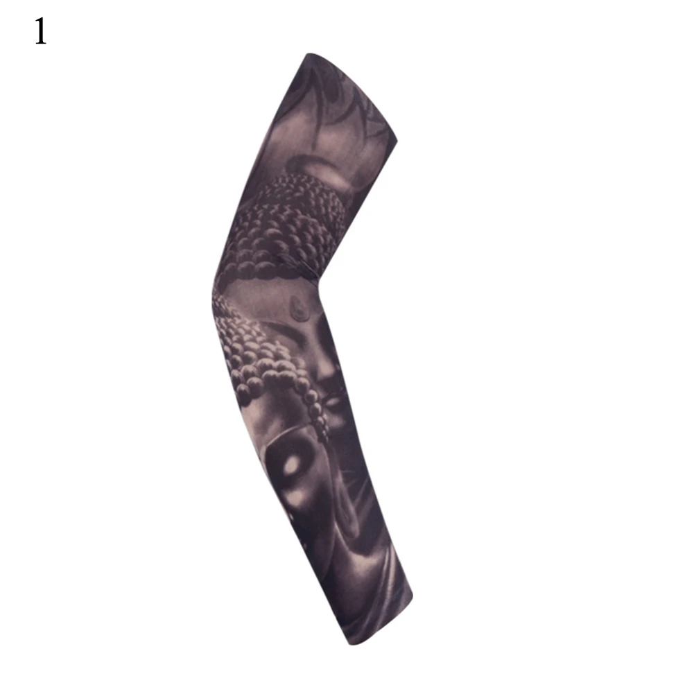 1PC Outdoor Cycling Tattoo sleeve 3D Tattoo Printed Arm Warmer UV Protection Bike Bicycle Sleeves Arm Protection Ridding Sleeves - Цвет: 1