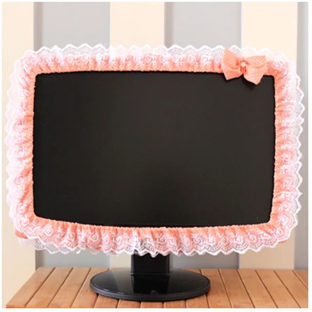 Lace fabric computer border cover display screen dust cover with