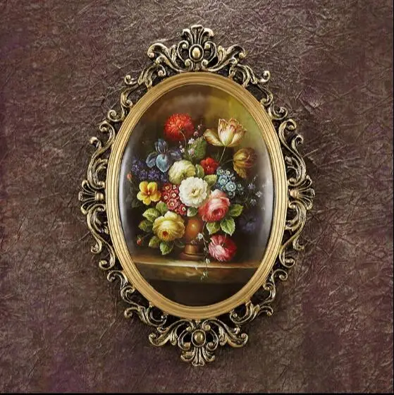 

Vintage European Classical Wall Hanging Wall Resin Decorative Mural Restaurant Living Room Bedroom Painting Decoration