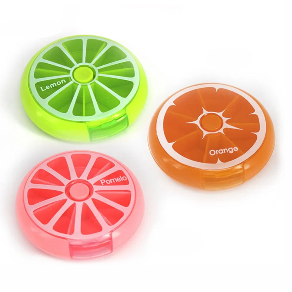 

Lovely Cute Fruit Shape Mini Medicine Pill Box Portable 7 Days Weekly Travel Medicine Holder Tablet Storage Case Container New