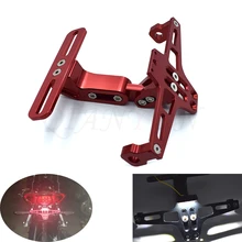 Универсальный кронштейн для номерного знака мотоцикла с ЧПУ из алюминиевого сплава, светодиодный фонарь для Ducati 748 916 MONSTER M400 M600 M620 M750 ST2