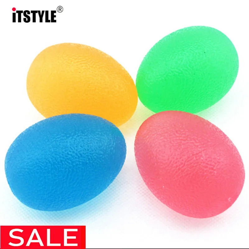 

ITSTYLE Silicone Egg Massage Hand Expander Gripper Strengths Stress Relief Power Ball Finger Exercise Fitness Training