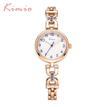 KIMIO Color Rhinestone Wave Texture Quartz Watch Women Dress Bracelet Watch Strap Rose Gold Ladies Wrist Watches Luxury Brand KIMIO Color Rhinestone Wave Texture Quartz Watch Women Dress Bracelet Watch Strap Rose Gold Ladies Wrist Watches Luxury Brand