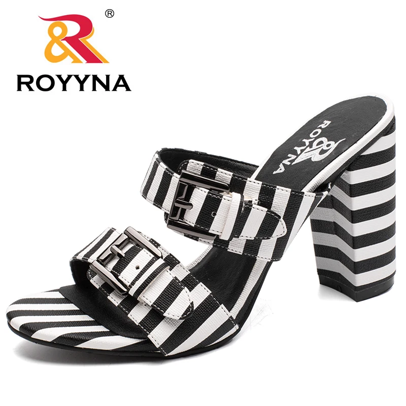 

ROYYNA New Sweet Style Women Sandals Cover Heel Summer Gingham Women Shoes Casual Gladiator Ladies Shoes Soft Fast Free Shipping